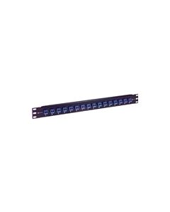 1.75" x 19" Patch Panel,  w/16 LC Singlemode Couplers