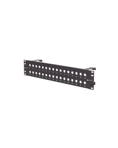 3.50" Panel (Black), 32 0.5" D-Holes W/ Cable Minder