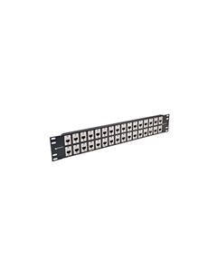 3.50" 32 Port ECF Flange Mounted Category 5e Feed-Thru Panel, Shielded