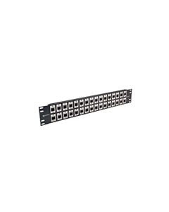 3.50" 32 Port ECF Flange Mounted Category 6 Feed-Thru Panel, Unshielded