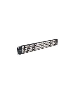 3.50" 32 Port ECF Flange Mounted Category 6 Feed-Thru Panel, Shielded