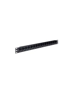 1.75" 16 Port Low Profile Offset Category 5e Feed-Thru Panel, Unshielded