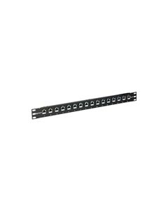 1.75" 16 Port Low Profile Offset Category 5e Feed-Thru Panel, Shielded
