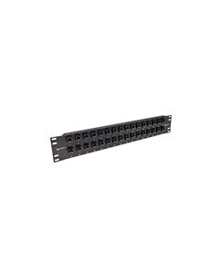 3.50" 32 Port Low Profile Offset Category 5e Feed-Thru Panel, Unshielded