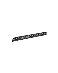 1.75" 16 Port  Low Profile Category 6 Feed-Thru Panel, Shielded