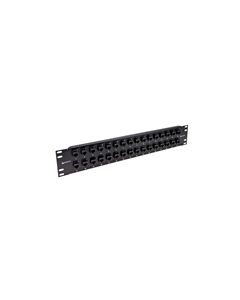 3.50" 32 Port  Low Profile Category 6 Feed-Thru Panel, Unshielded