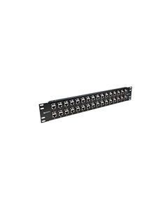 3.50" 32 Port  Low Profile Category 6 Feed-Thru Panel, Shielded