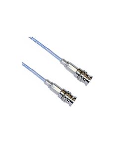 Vacuum Rated TVAC Twinaxial High Temp PFA jacket 78 Ohm TRB 3 Slot Crimp Plug to TRB 3 Slot Crimp Plug .129" O.D. Cable Assembly -55C to +200C