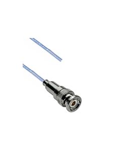 Vacuum Rated TVAC Twinaxial High Temp PFA jacket 78 Ohm TRB 3 Slot Crimp Plug to Blunt .129" O.D. Cable Assembly -55C to +200C