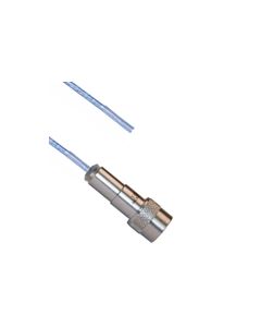 Vacuum Rated TVAC Twinaxial High Temp PFA jacket 78 Ohm TRS 3 Slot Crimp Plug to Blunt .129" O.D. Cable Assembly -55C to +200C