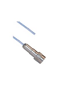 Vacuum Rated TVAC Twinaxial High Temp PFA jacket 78 Ohm TTM Threaded Crimp Plug to Blunt .129" O.D. Cable Assembly -55C to +200C