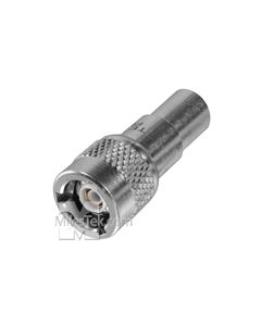 Vacuum Rated TVAC Twinaxial High Temp 78 Ohm TRS 3 Slot Crimp Plug for .129" O.D. Cable Temp.  -55C to +200C