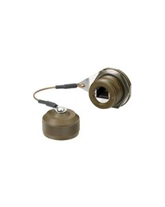 Ruggedized Jam-nut, Zinc-nickel finish with Grounding Shield and Dust Cap