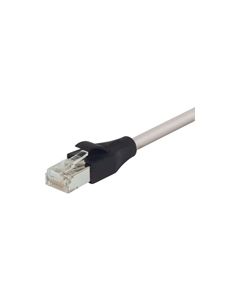 Double Shielded LSZH 26 AWG Stranded Cat 6 RJ45/RJ45 Patch Cord, Gray, 3.0 Ft
