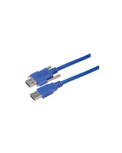 USB 3.0 Cable, Type A/A with Thumbscrew Hardware 0.3M