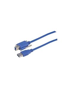 USB 3.0 Cable, Type B/A with Thumbscrew Hardware 0.3M