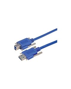 USB 3.0 Cable, Type A/B with Thumbscrew Hardware 0.3M