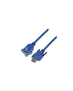 USB 3.0 Machine Vision Panel Mount Cable Assembly 0.3 Meters