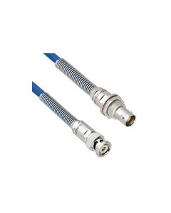 Halogen Free Cable Assembly TRB 3-Slot Plug to Non-Insulated Bulk Head 3-Lug Cable Jack with Bend Reliefs MIL-STD-1553 .242" O.D. -30C +80C 78 Ohm Twinaxial Shielded twisted pair 1'