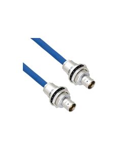 Halogen Free Cable Assembly TRB Insulated Bulk Head Jack 3-Lug  Cable Jack to Jack MIL-STD-1553 .242" O.D. -30C +80C 78 Ohm Twinaxial Shielded twisted pair 1'