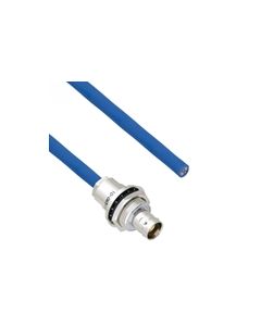 Halogen Free Cable Assembly TRB Insulated Bulk Head Jack 3-Lug  Cable Jack to Blunt MIL-STD-1553 .242" O.D. -30C +80C 78 Ohm Twinaxial Shielded twisted pair 1'