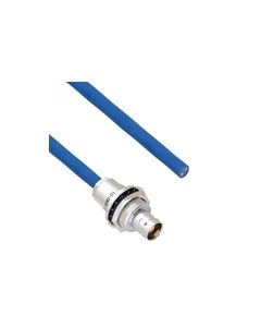 Halogen Free Cable Assembly TRB Insulated Bulk Head Jack 3-Lug  Cable Jack to Blunt MIL-STD-1553 .242" O.D. -30C +80C 78 Ohm Twinaxial Shielded twisted pair 6'