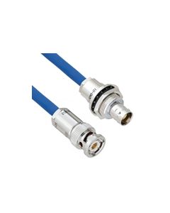Halogen Free Cable Assembly TRB 3-Slot Plug to Insulated Bulk Head 3-Lug Cable Jack MIL-STD-1553 .242" O.D. -30C +80C 78 Ohm Twinaxial Shielded twisted pair 20'