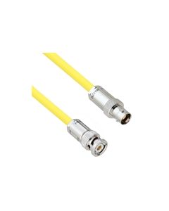 Halogen Free Cable Assembly TRB 3-Slot Plug to 3-Lug Cable Jack .245" O.D. -30C +80C 50 Ohm Triaxial Yellow 1'