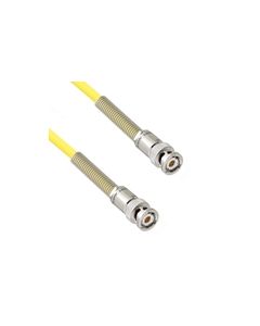 Halogen Free Cable Assembly TRB 3-Slot Plug to Plug with Bend Reliefs .245" O.D. -30C +80C 50 Ohm Triaxial Yellow 1'