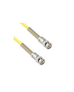 Halogen Free Cable Assembly TRB 3-Slot Plug to Plug with Bend Reliefs .245" O.D. -30C +80C 50 Ohm Triaxial Yellow 6'