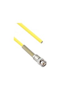 Halogen Free Cable Assembly TRB 3-Slot Plug with Bend Relief to Blunt .245" O.D. -30C +80C 50 Ohm Triaxial Yellow 1'