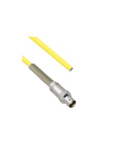 Halogen Free Cable Assembly TRB 3-Lug Cable Jack with Bend Relief to Blunt  .245" O.D. -30C +80C 50 Ohm Triaxial Yellow 1'