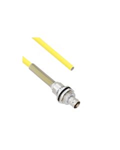 Halogen Free Cable Assembly TRB Insulated Bulk Head 3-Lug Cable Jack with Bend Relief to Blunt .245" O.D. -30C +80C 50 Ohm Triaxial Yellow 1'