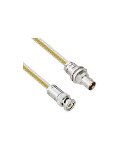 Teflon Jacket Cable Assembly TRB 3-Slot Plug to Non-Insulated Bulk Head 3-Lug Cable Jack .236" O.D. -55C +200C 50 Ohm Triaxial 1'