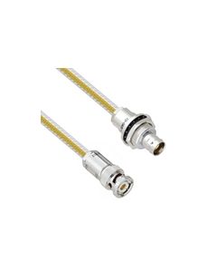 Teflon Jacket Cable Assembly TRB 3-Slot Plug to Insulated Bulk Head 3-Lug Cable Jack .236" O.D. -55C +200C 50 Ohm Triaxial 1'