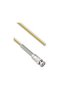 Teflon Jacket Cable Assembly TRB 3-Slot Plug with Bend Relief to Blunt .236" O.D. -55C +200C 50 Ohm Triaxial 1'