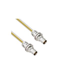 Teflon Jacket Cable Assembly TRB Non-Insulated Bulk Head 3-Lug Cable Jack to Jack .236" O.D. -55C +200C 50 Ohm Triaxial 3'