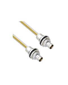 Teflon Jacket Cable Assembly TRB Insulated Bulk Head Jack 3-Lug  Cable Jack to Jack .236" O.D. -55C +200C 50 Ohm Triaxial 1'