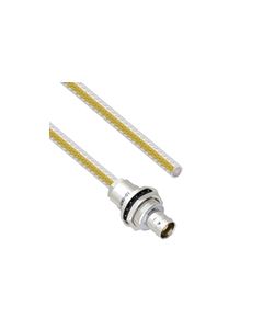 Teflon Jacket Cable Assembly TRB Insulated Bulk Head Jack 3-Lug  Cable Jack to Blunt .236" O.D. -55C +200C 50 Ohm Triaxial 1'