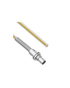 Teflon Jacket Cable Assembly TRB Non-Insulated Bulk Head 3-Lug Cable Jack with Bend Relief to Blunt .236" O.D. -55C +200C 50 Ohm Triaxial 1'