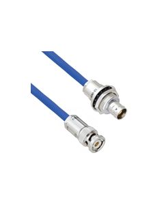 Plenum Free Cable Assembly TRB 3-Slot Plug to Insulated Bulk Head 3-Lug Cable Jack MIL-STD-1553 .242" O.D. +125C 78 Ohm Twinaxial Shielded twisted pair 1'