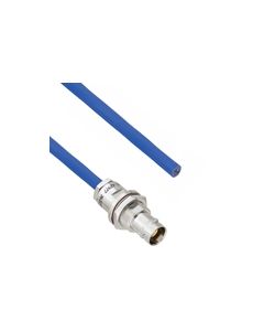 Plenum Cable Assembly TRB Non-Insulated Bulk Head Jack 3-Lug Cable Jack to Blunt MIL-STD-1553 .242" O.D. +125C 78 Ohm Twinaxial Shielded twisted pair 1'