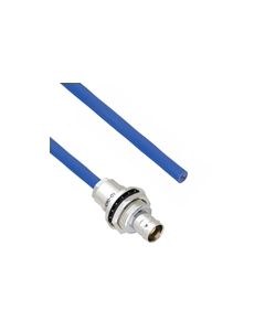 Plenum Cable Assembly TRB Insulated Bulk Head Jack 3-Lug  Cable Jack to Blunt MIL-STD-1553 .242" O.D. +125C 78 Ohm Twinaxial Shielded twisted pair 1'