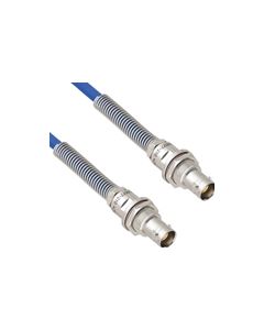 Plenum Cable Assembly TRB Non-Insulated Bulk Head 3-Lug Cable Jack to Jack with Bend Reliefs MIL-STD-1553 .242" O.D. +125C 78 Ohm Twinaxial Shielded twisted pair 1'