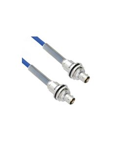 Plenum Cable Assembly TRB Insulated Bulk Head 3-Lug Cable Jack to Jack with Bend Relief MIL-STD-1553 .242" O.D. +125C 78 Ohm Twinaxial Shielded twisted pair 1'