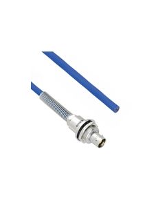 Plenum Cable Assembly TRB Insulated Bulk Head 3-Lug Cable Jack with Bend Relief to Blunt MIL-STD-1553 .242" O.D. +125C 78 Ohm Twinaxial Shielded twisted pair 1'