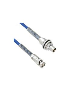 Plenum Cable Assembly TRB 3-Slot Plug to Insulated Bulk Head 3-Lug Cable Jack with Bend Reliefs MIL-STD-1553 .242" O.D. +125C 78 Ohm Twinaxial Shielded twisted pair 1'