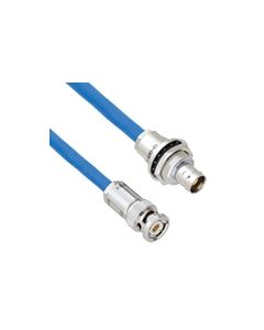 Plenum Free Cable Assembly TRB 3-Slot Plug to Insulated Bulk Head 3-Lug Cable Jack .242" O.D. +125C 124 Ohm Twinaxial Shielded twisted pair 1'