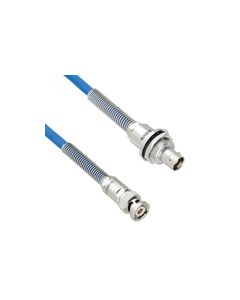 Plenum Cable Assembly TRB 3-Slot Plug to Insulated Bulk Head 3-Lug Cable Jack with Bend Reliefs .242" O.D. +125C 124 Ohm Twinaxial Shielded twisted pair 1'