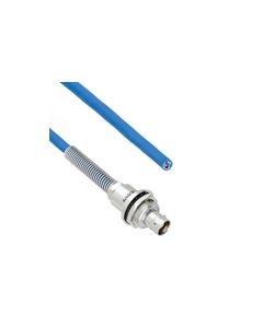 Plenum Cable Assembly TRB Insulated Bulk Head 3-Lug Cable Jack with Bend Relief to Blunt MIL-STD-1553 .242" O.D. +125C 124 Ohm Twinaxial Shielded twisted pair 3'